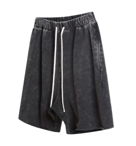 Loose Edge Cotton Shorts - Grey Apricot