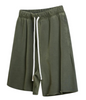 Loose Edge Cotton Shorts - Army Green