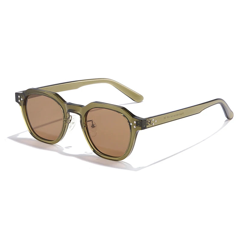 Retro Frame Sunglasses - Green Tea